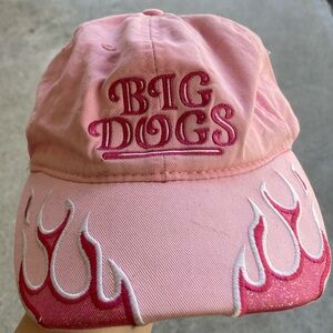 Big Dogs Pink Flames Hat // Vintage Y2K